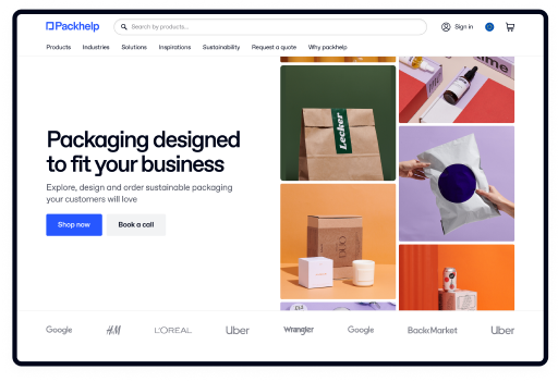 Screenshot Packhelp.com