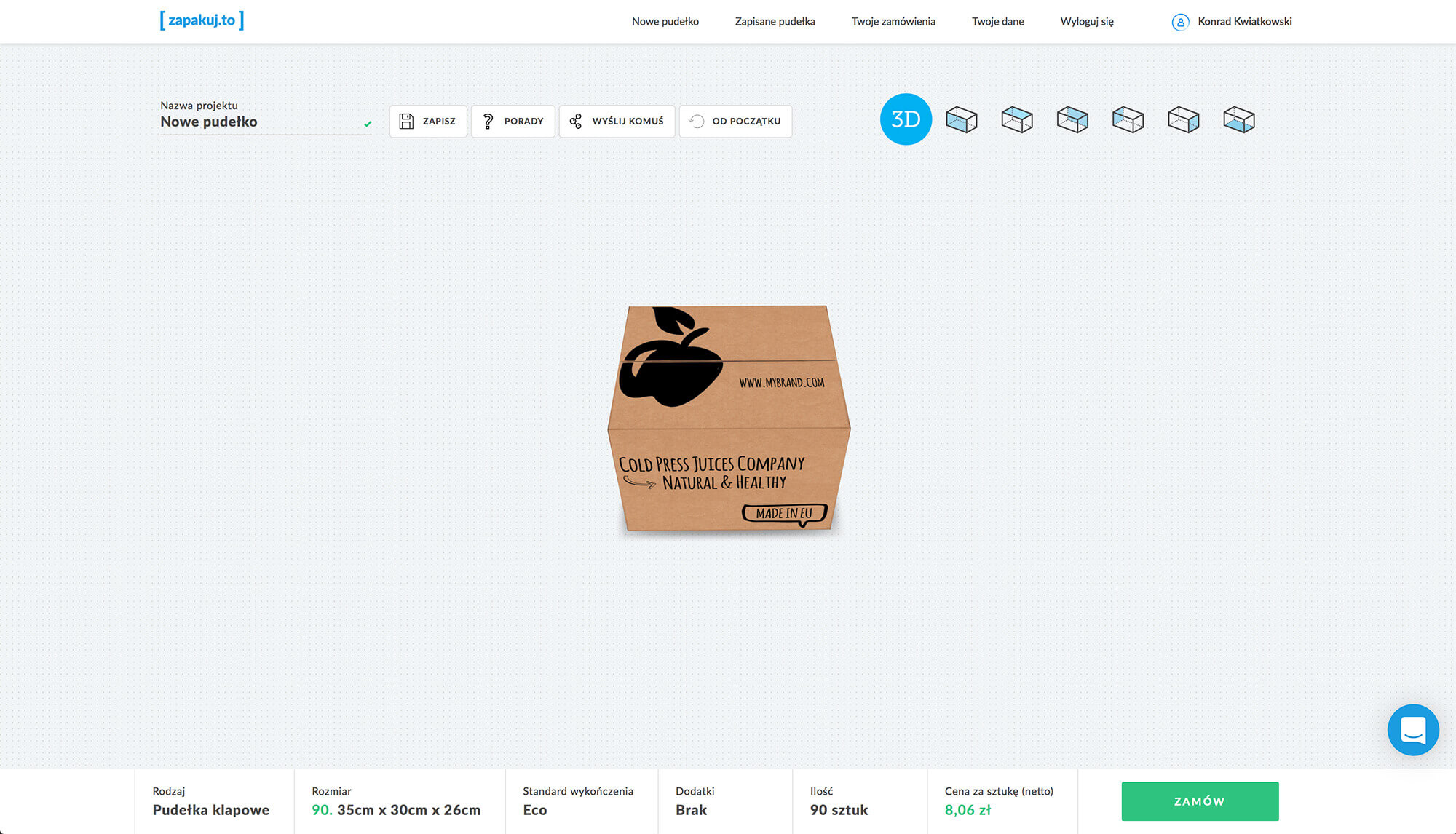 Packhelp web-app, visit https://app.packhelp.com