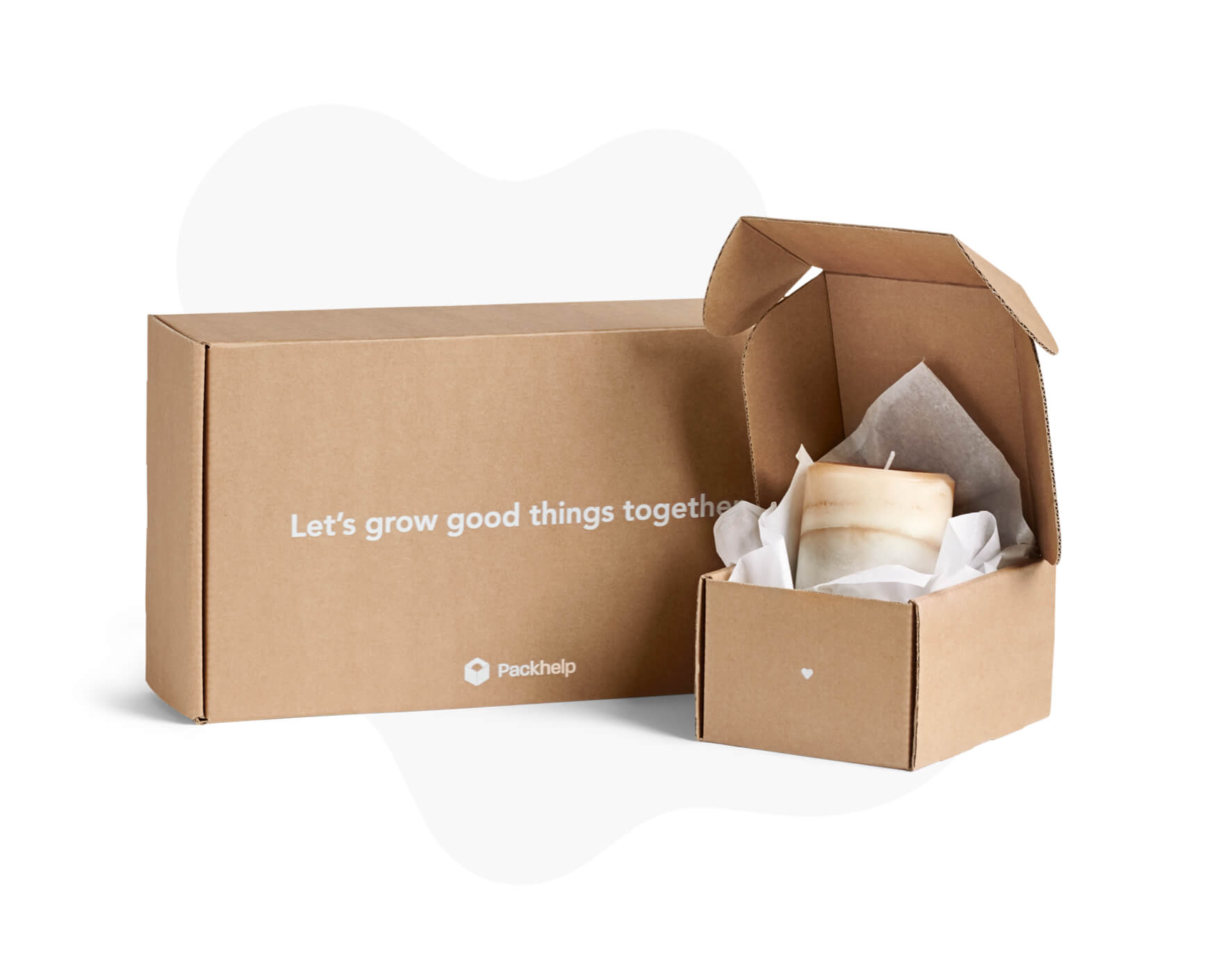 WhiteOnKraft Mailer Boxes Shipping for Packhelp