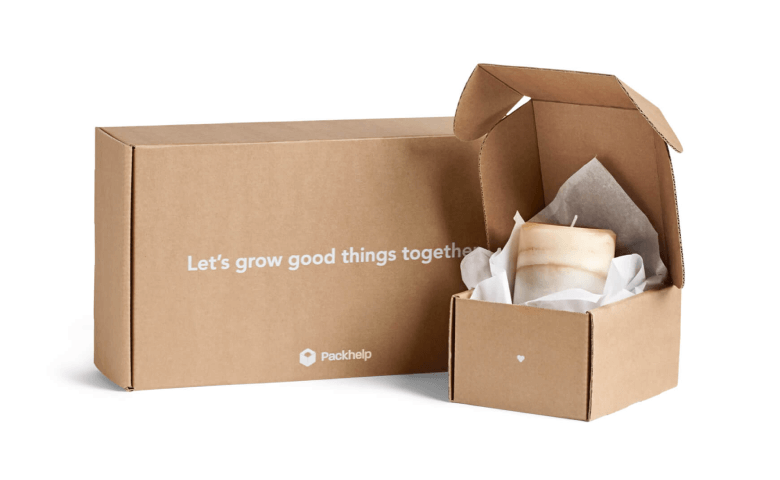 white on kraft mailer box