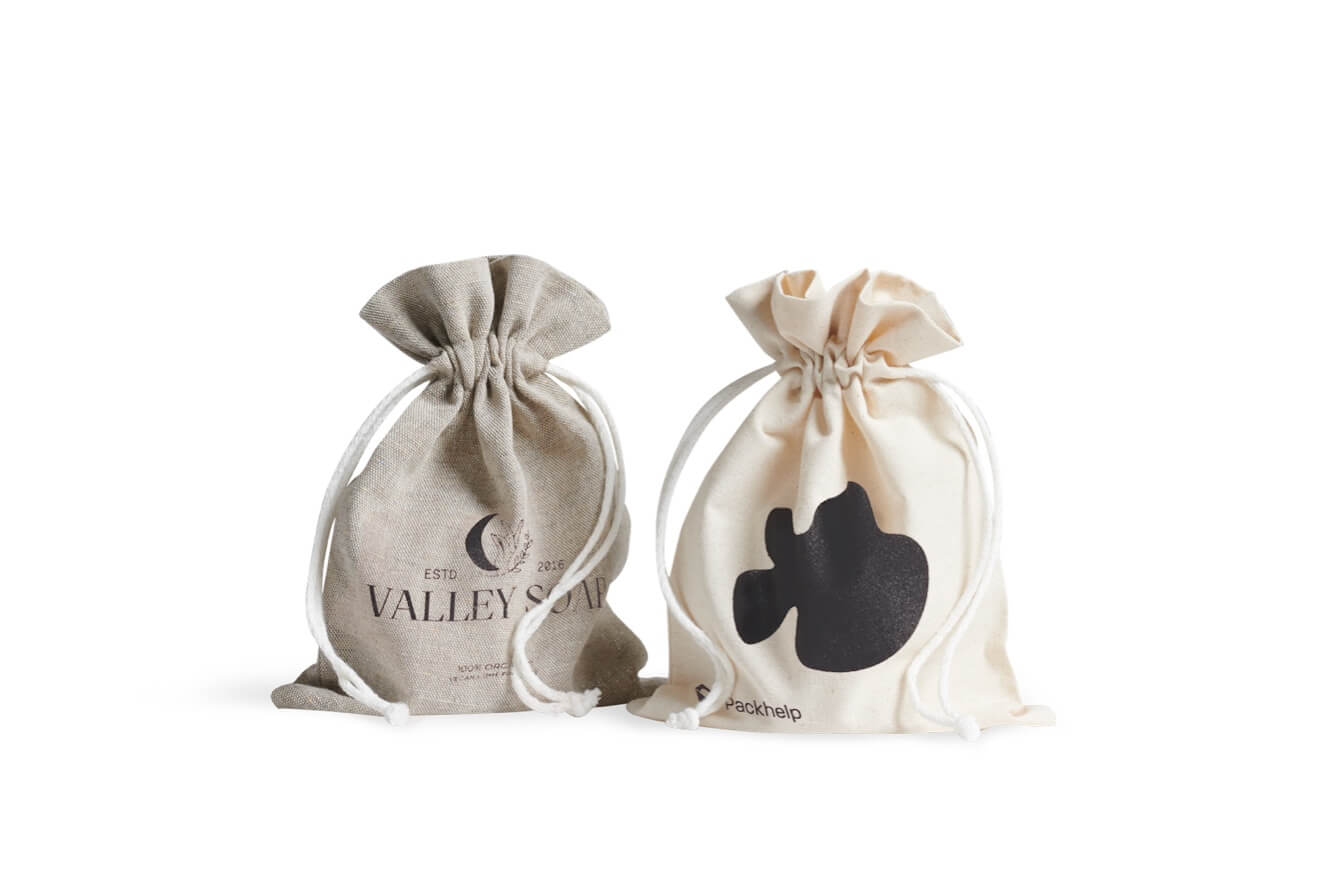 Organic and recycled muslin bags