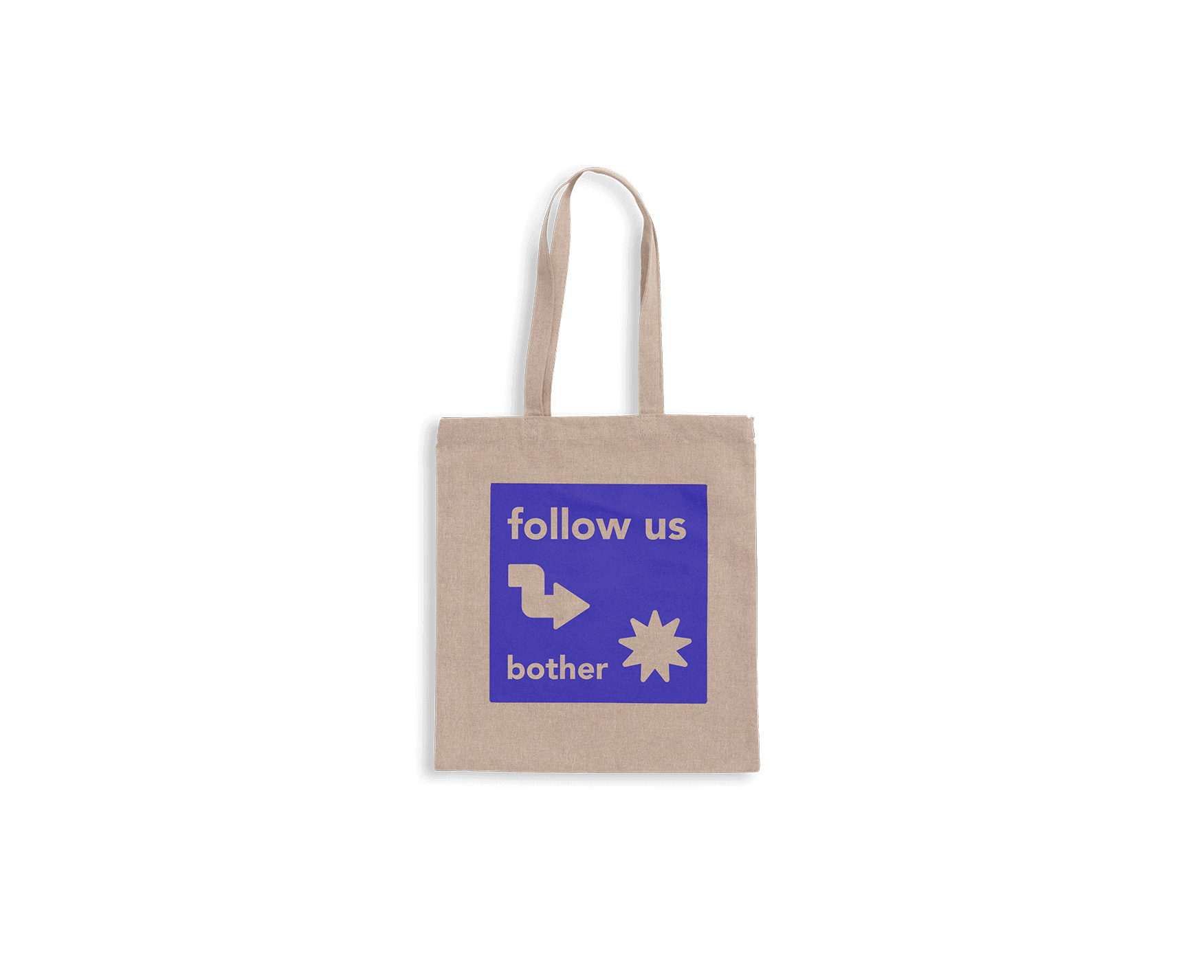 Tote bag en textiles recyclés avec impression violette