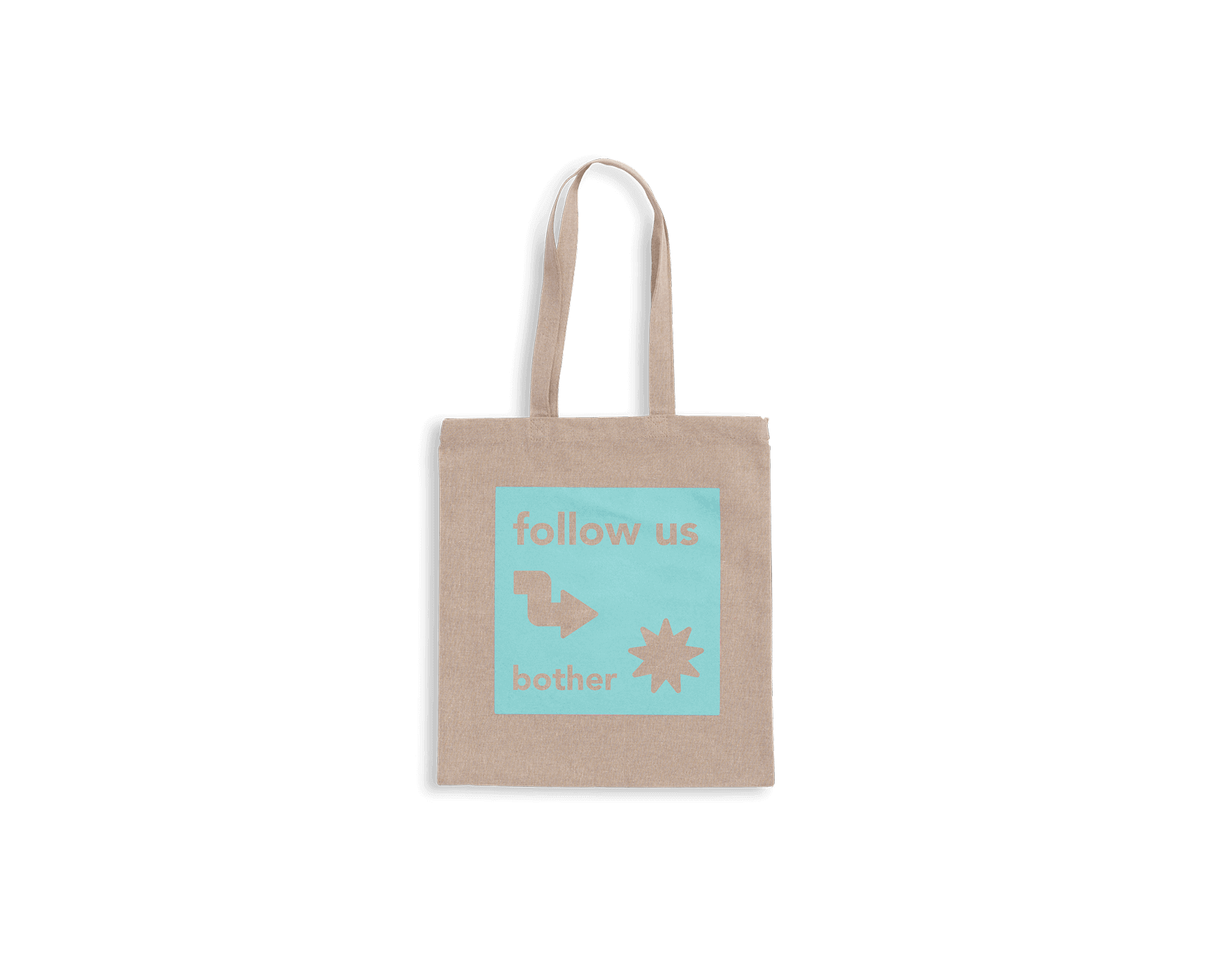 Tote bag fait en textiles recyclés avec une impression cyan