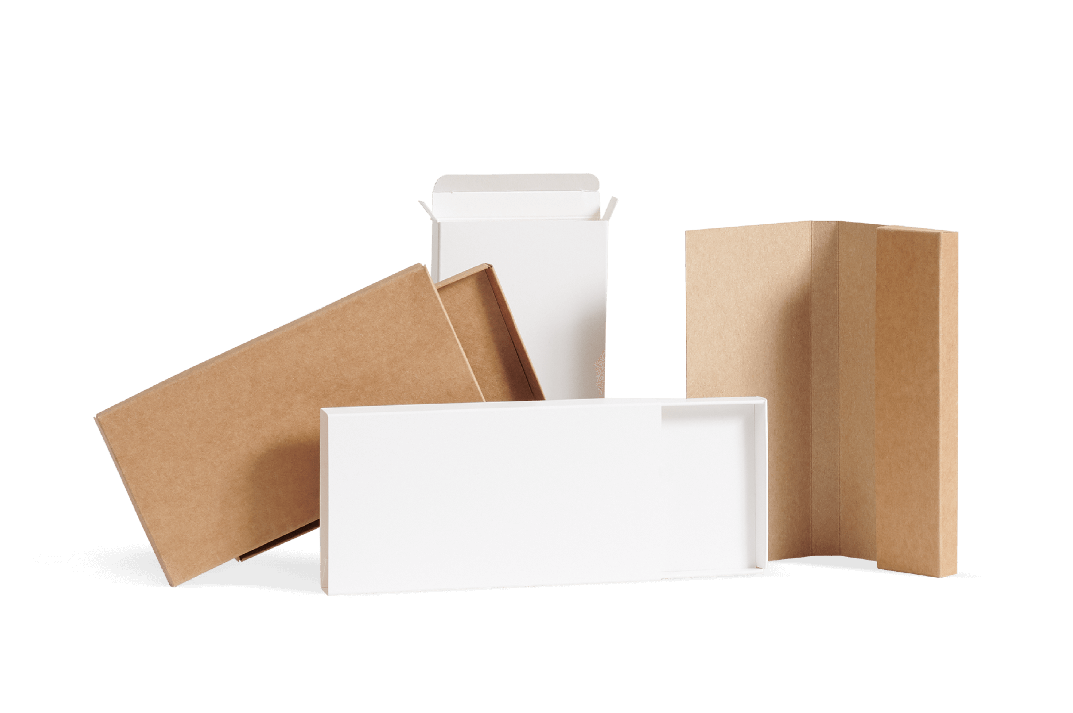white and kraft chocolate bar boxes