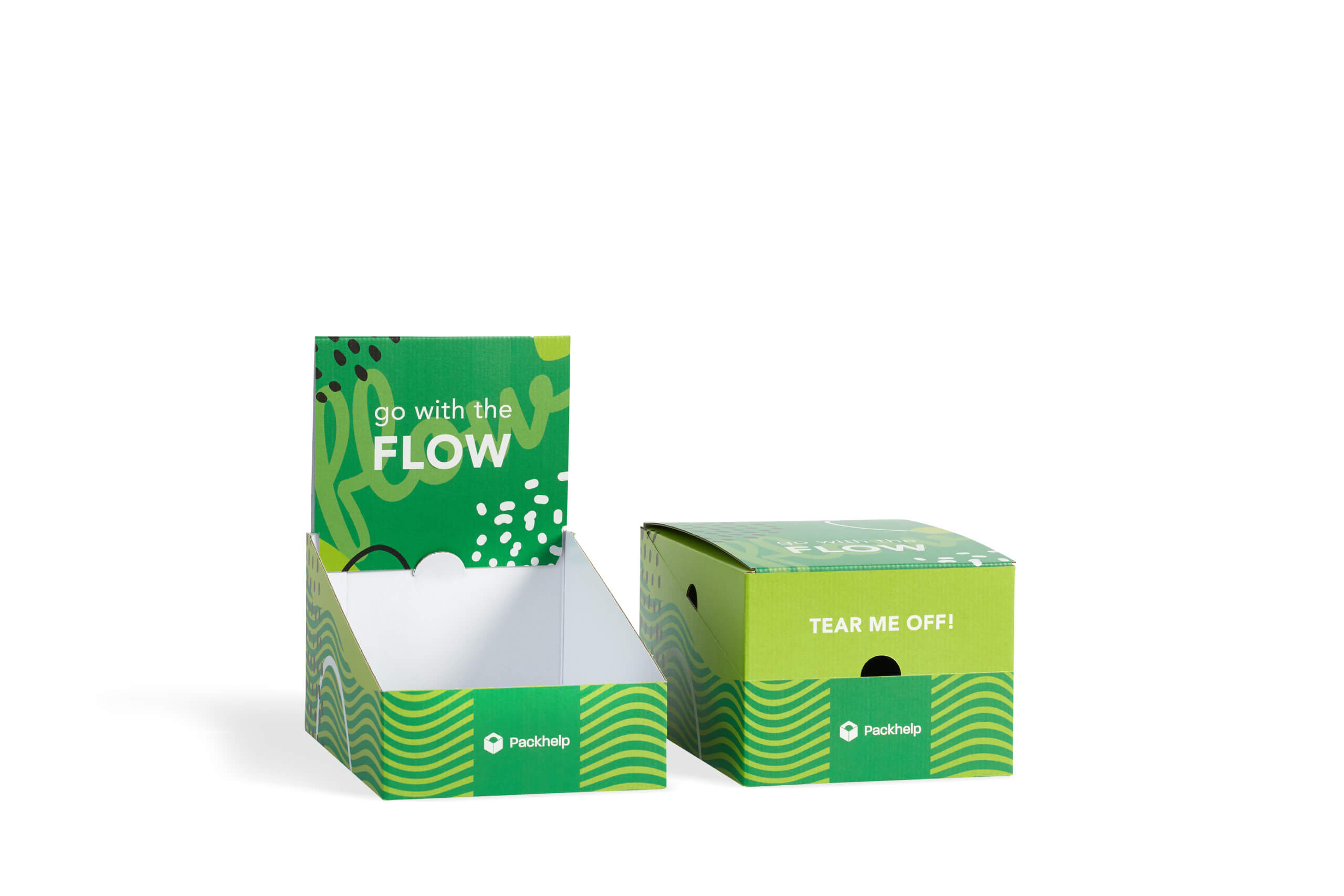 counter display box with full-colour print