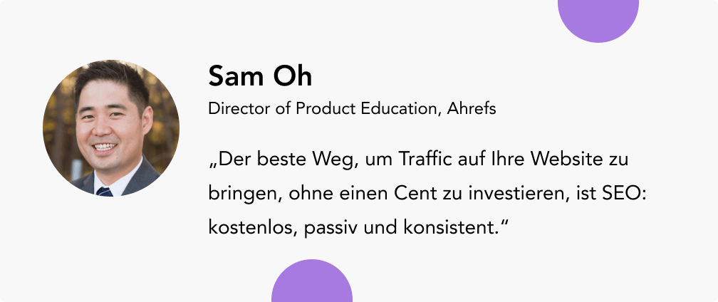 Umsatz steigern mit Sam Oh Ahrefs