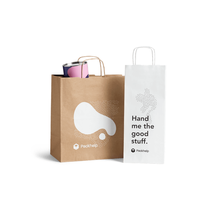 printed paper grocery bags